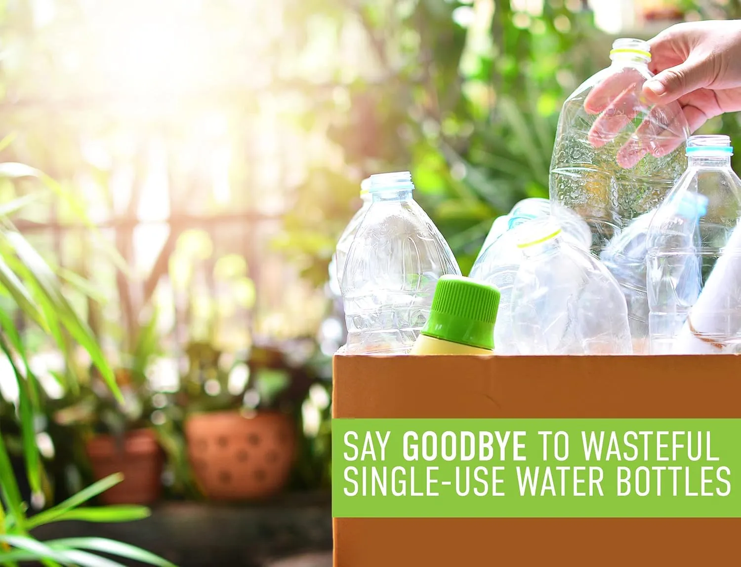 Reduce WaterWeek Reusable Water Bottle Set, 20oz – Plastic Reusable Water Bottle Set of 5, Plus Fridge Tray – BPA-Free, Leak Proof Twist Off Cap – You Go Girl