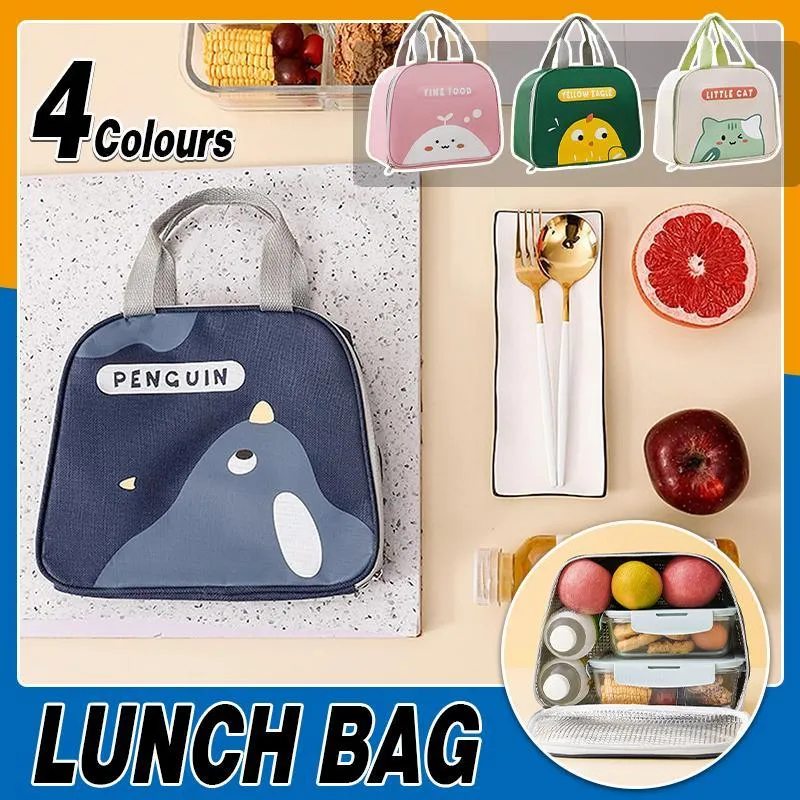 Reusable Cartoon Lunch Bag 4Colors 1PCS