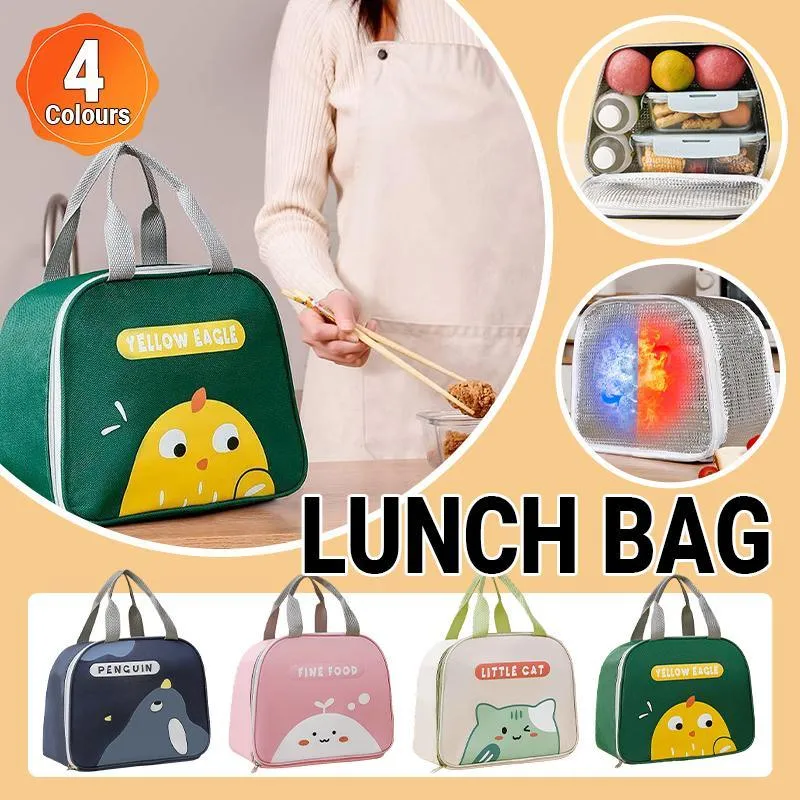 Reusable Cartoon Lunch Bag 4Colors 1PCS