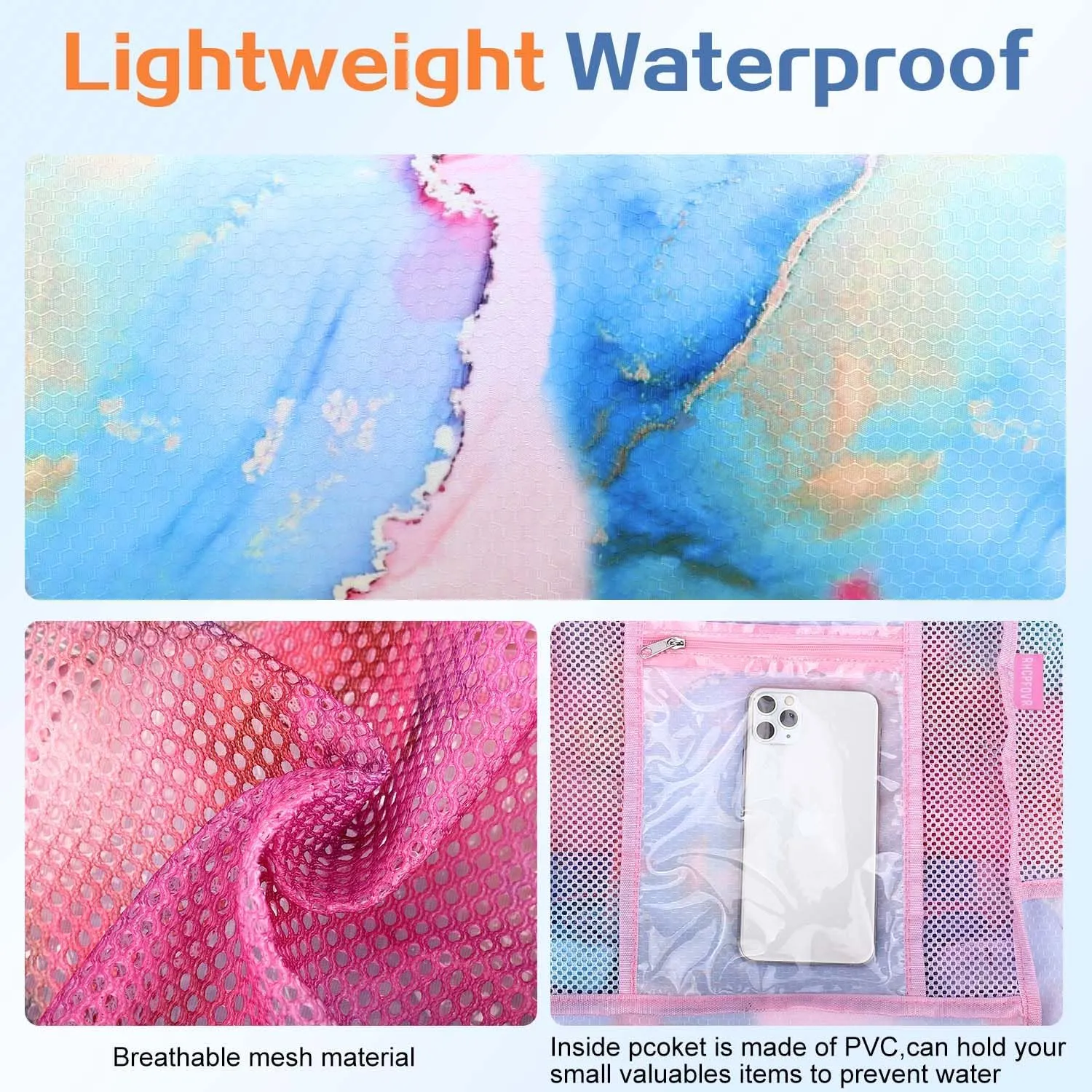 RHCPFOVR Mesh Swim Bags for Swimmers - Drawstring Backpack for Women Men Girls Swim Team Gear Swimming Beach Gym Bag Sports Pool
