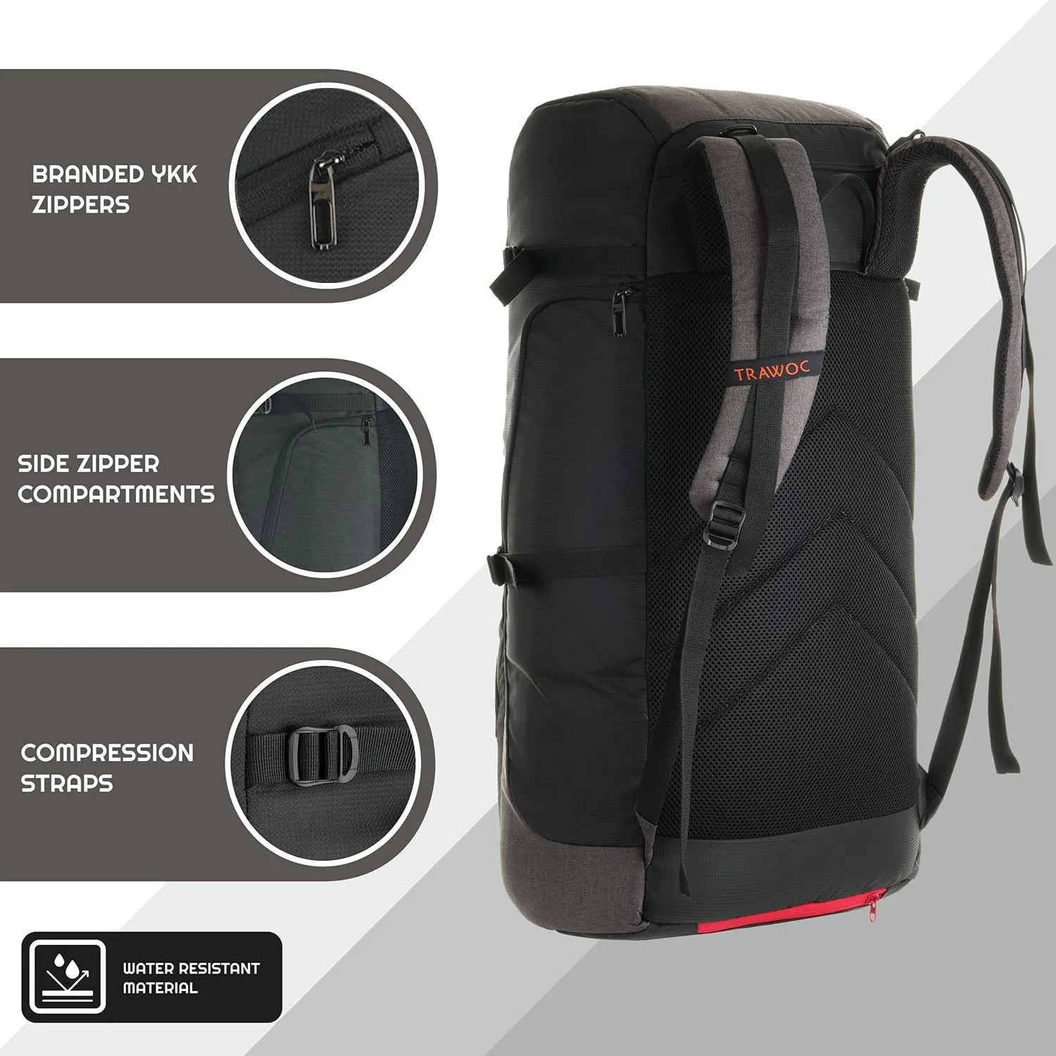 ROAMER 40L Travel Laptop Backpack,Suitable for Men and Women,Casual Bag with Rain Cover Ideal for Travelling,Trekking