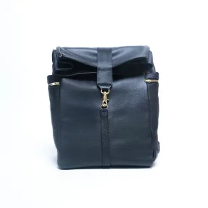 Ruck Croc Backpack - All-Black Leather