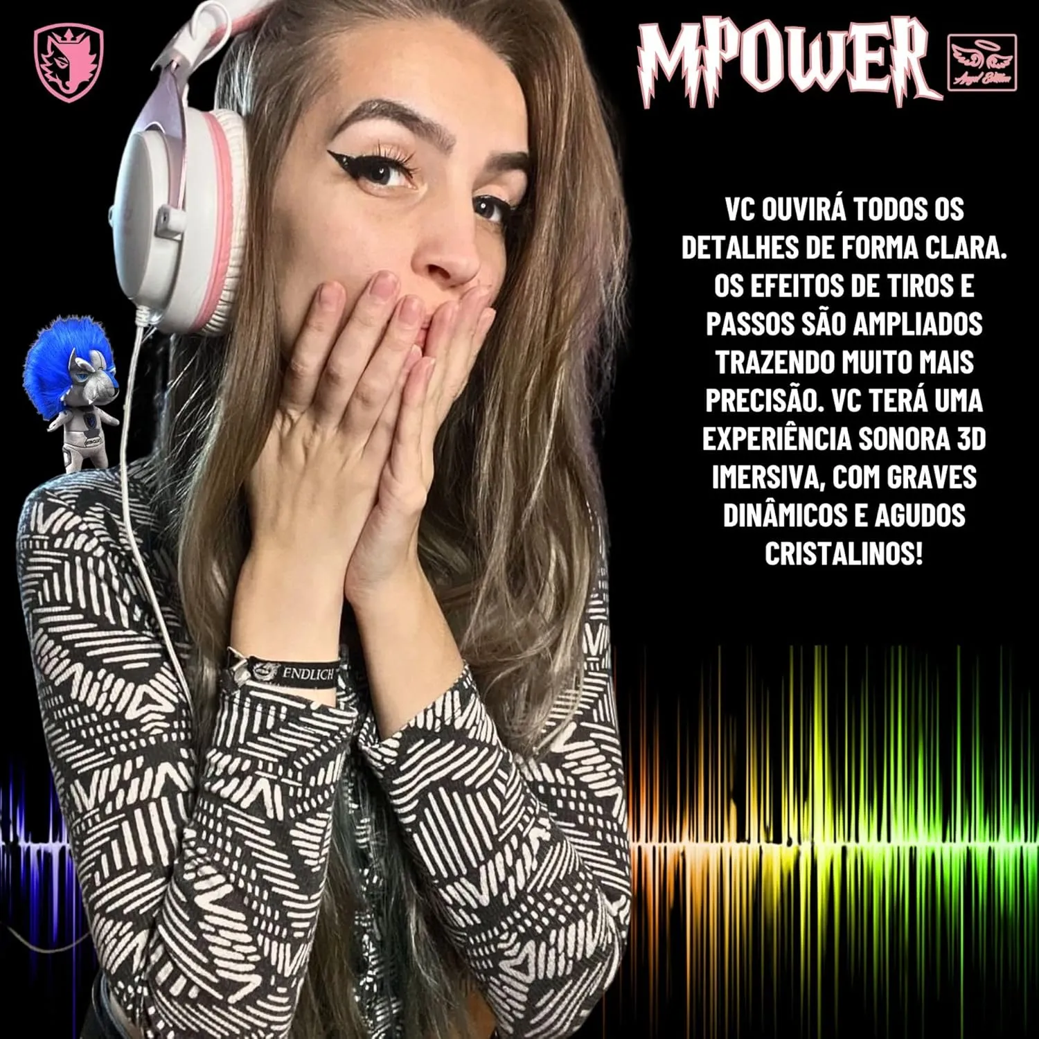SADES MPOWER Stereo Gaming Headset for PS4, PC, Mobile, Noise Cancelling Over Ear Headphones with Retractable and Flexible Mic & Soft Memory Earmuffs for Laptop Nintendo Switch Games-Angel Edition