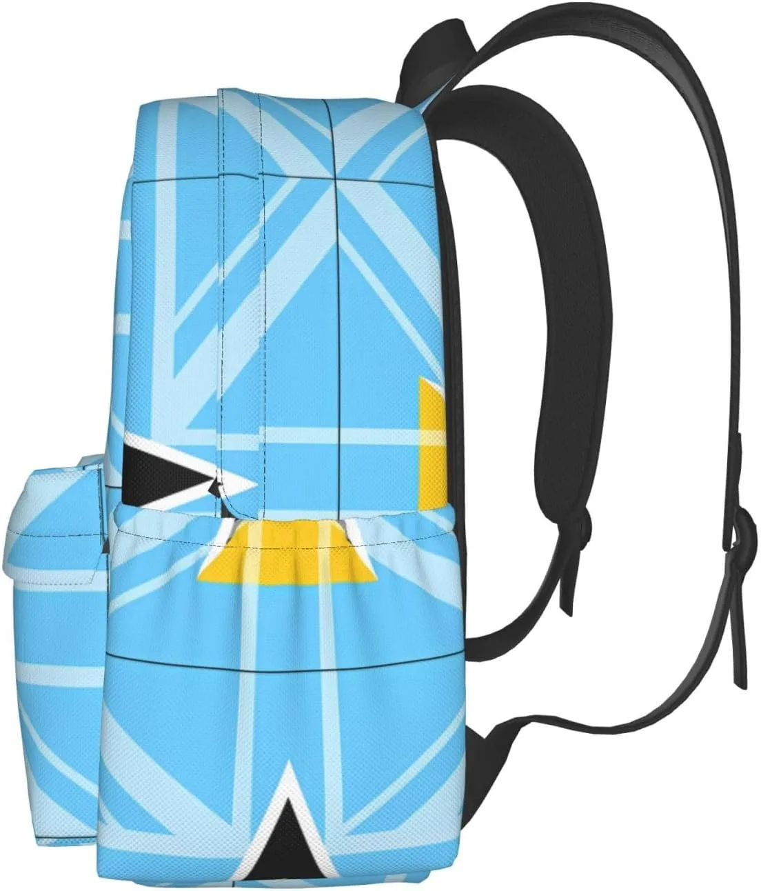 Saint Lucia UK Flag Casual Backpack Large Capacity Travel Backpacks Laptop Daypack Commuter Rucksack Adjustable Strap Sports Bags for Hiking Biking