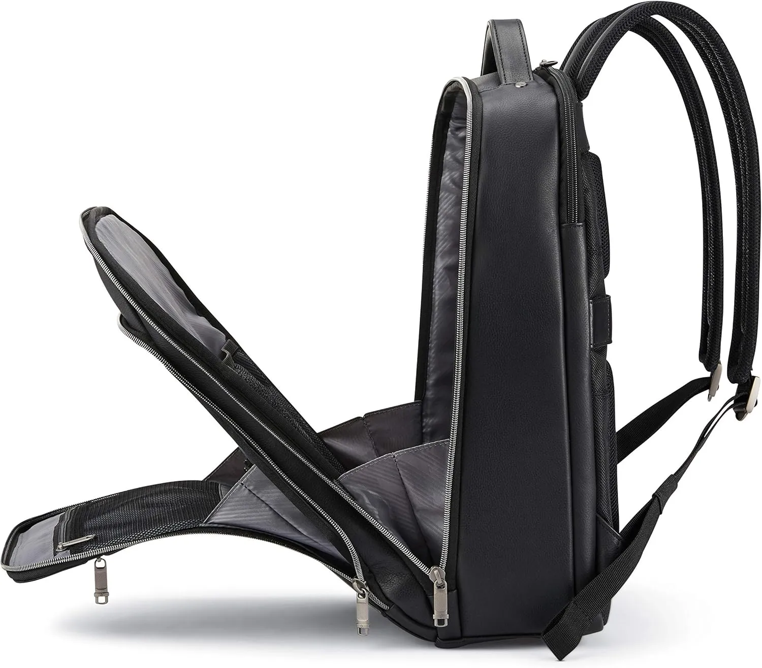 Samsonite Classic Leather Backpack, Black, One Size