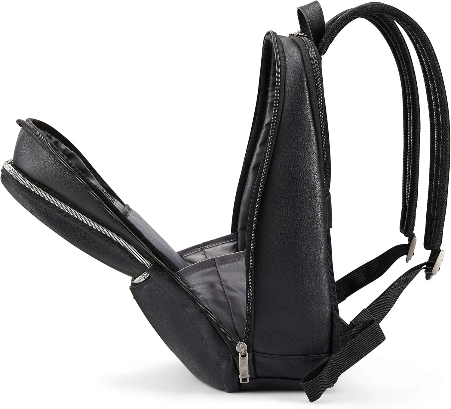 Samsonite Classic Leather Slim Backpack, Black, One Size