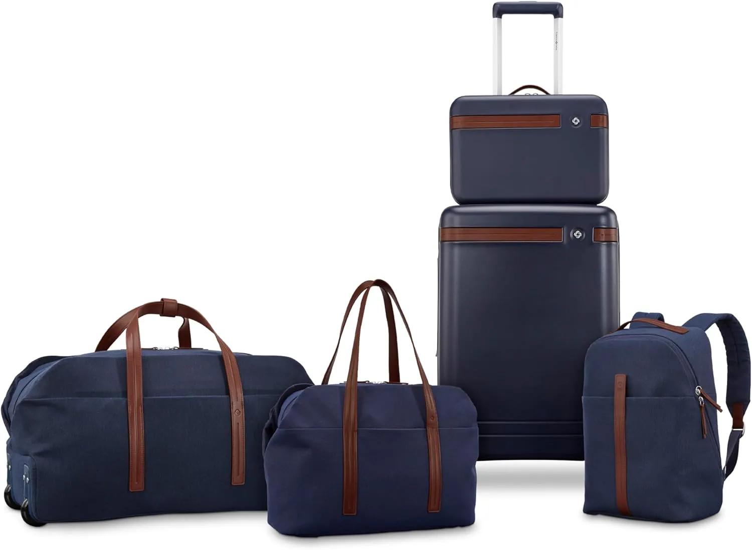 Samsonite Virtuosa Carry-On Travel Backpack with Padded Laptop Sleeve, Navy