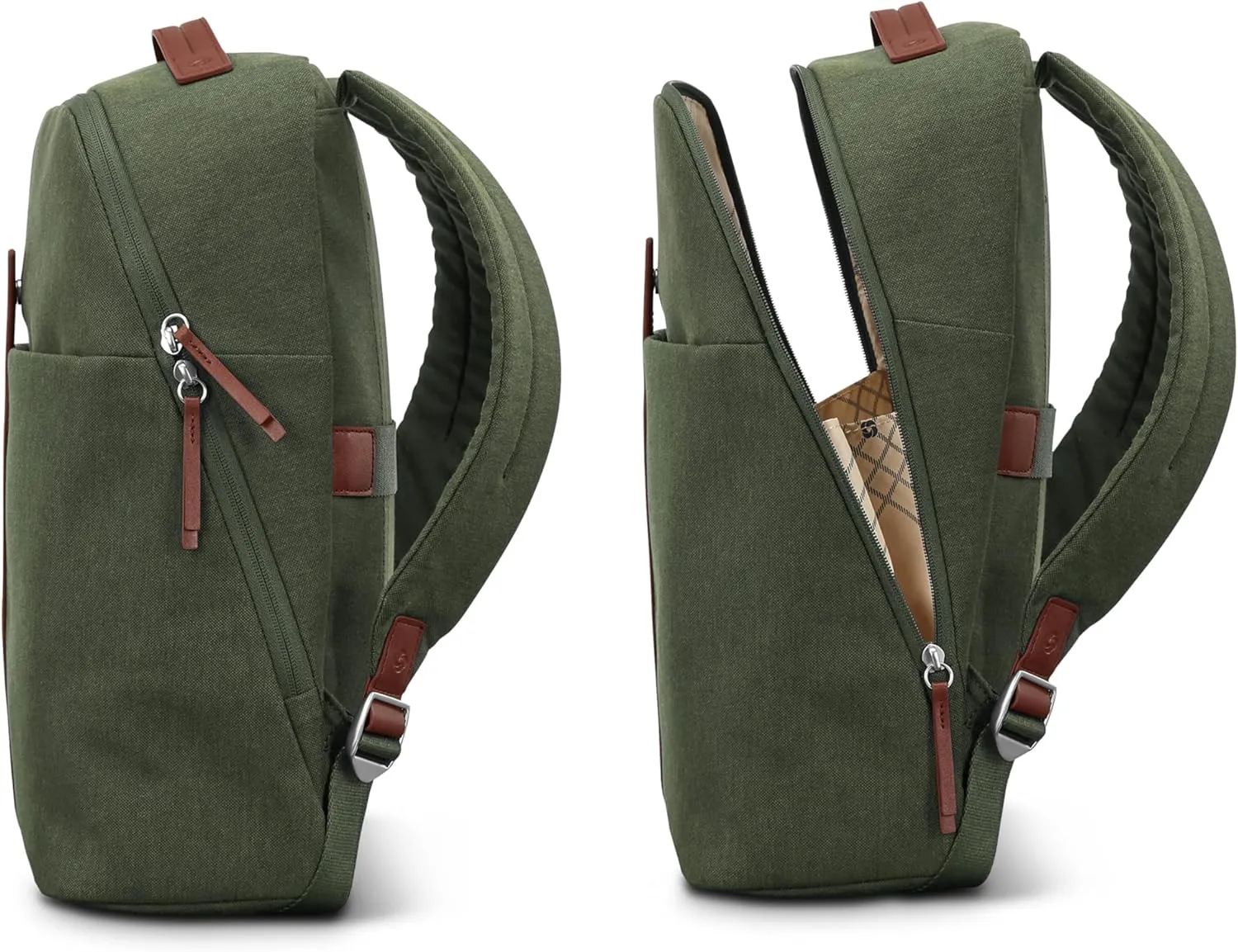 Samsonite Virtuosa Carry-On Travel Backpack with Padded Laptop Sleeve, Pine Green