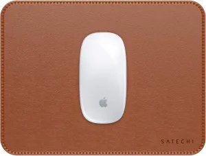 Satechi Vegan-Leather Ergonomic Mouse Pad - Reversible, Scratch and Water Resistant, Easy to Clean - Desk Mouse for Office and Home, 9.8' x 7.5' x 0.14' Brown