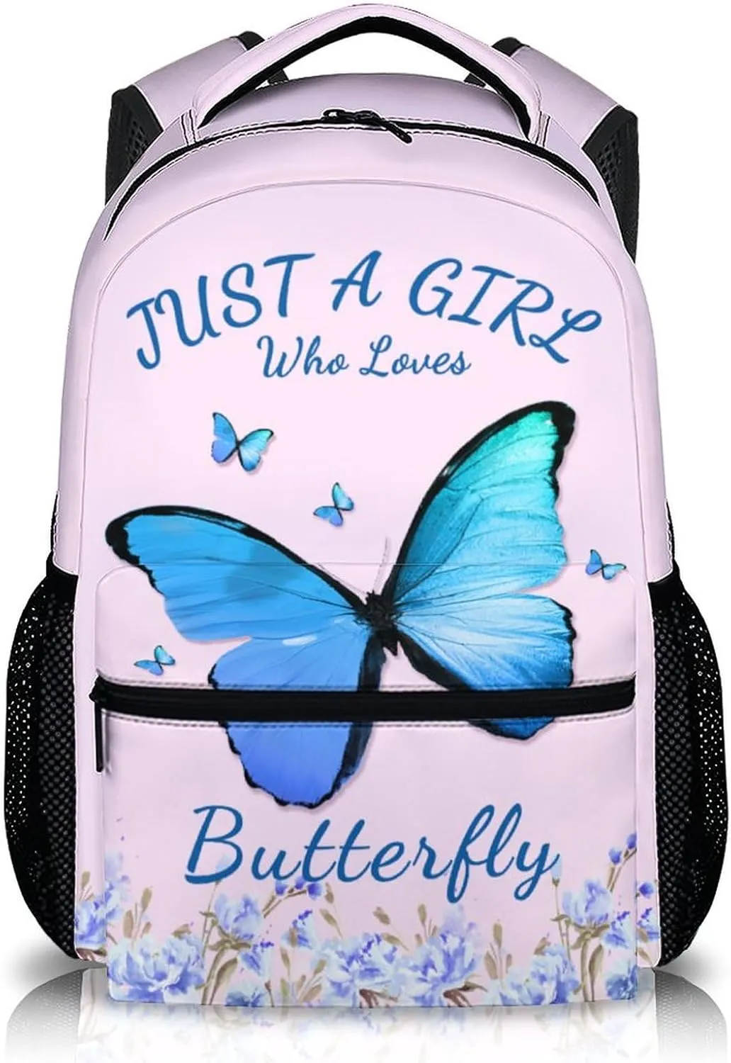 School Backpack for Kids Girls - Butterfly Backpack for Kids Student 17" Lightweight Bookbag for School Schoolbag Elementary, Children Backpacks Ages 6-8