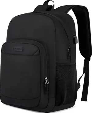 School Backpack for Teens Boy, Bookbag for Men Women with 15.6 inch Laptop Sleeve Computer College Black Over 3 Years Old