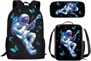 School Backpack Set for Girls Boys, 3Pcs Kids Travel Backpack Bookbag Lunch Box Pencil Pouch Pen Case