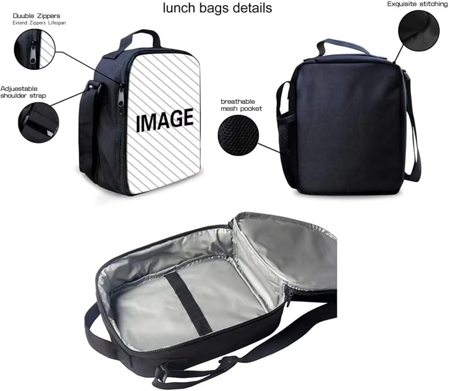 School Backpack Set for Girls Boys, 3Pcs Kids Travel Backpack Bookbag Lunch Box Pencil Pouch Pen Case