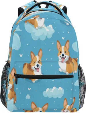 senya Dog Soar in The Clouds Backpack School Bag Travel Daypack for Boys Girls