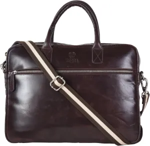 SERGA Real Genuine Leather Laptop Messenger Bag for Men & Women - VICTORY