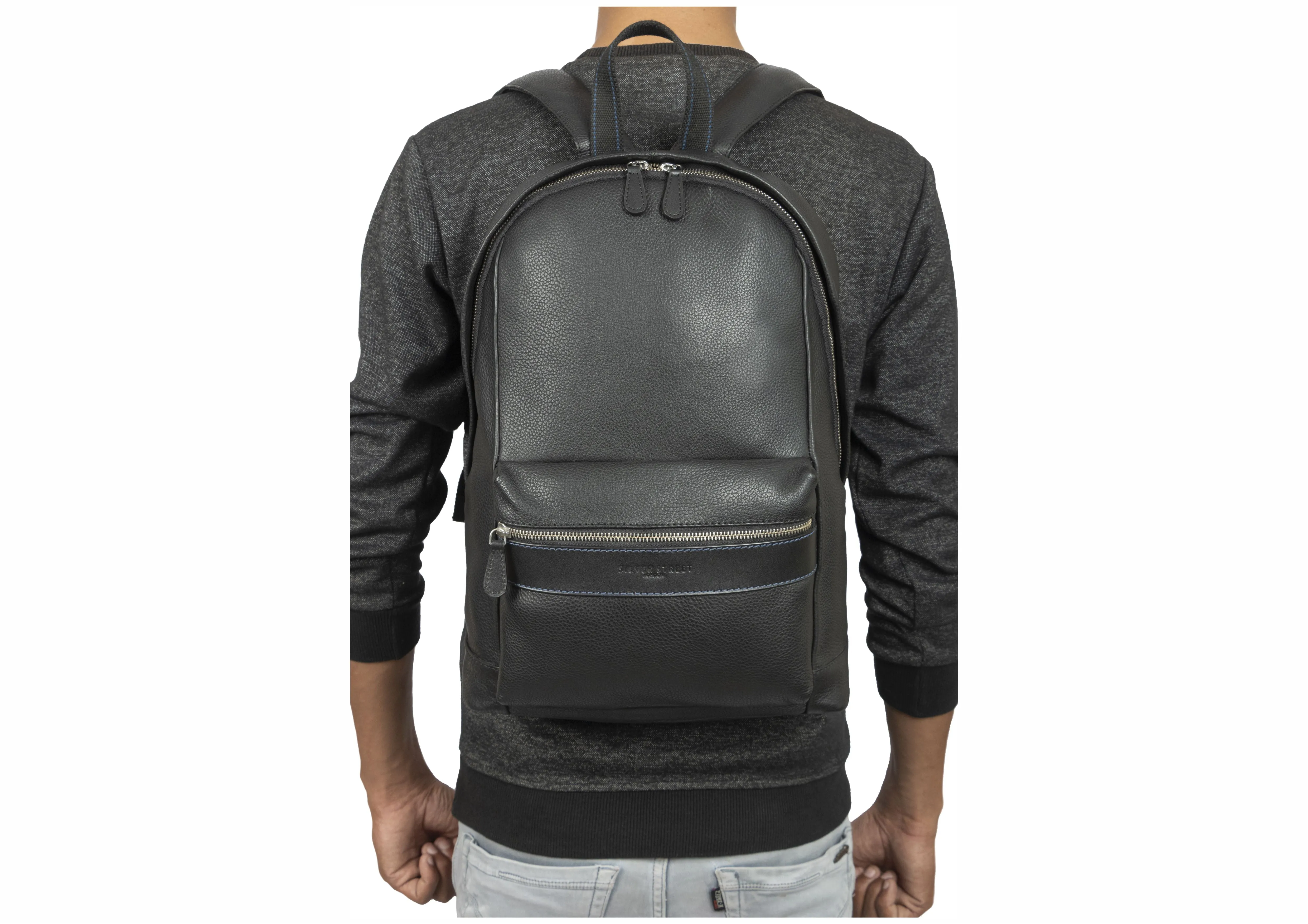 Sergio Leather Backpacks - Black