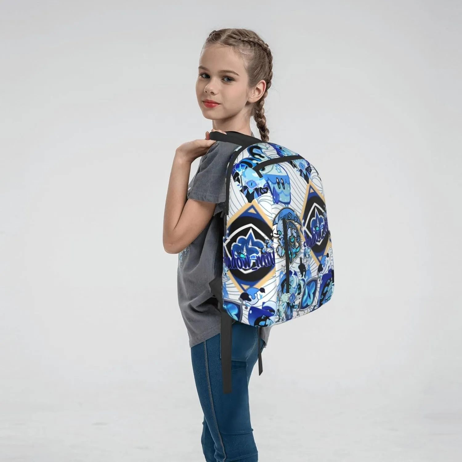 Shadow Milk Cookie Fashionable Casual Backpacks, Travel Bags For Boys And Girls(17ï¼‰