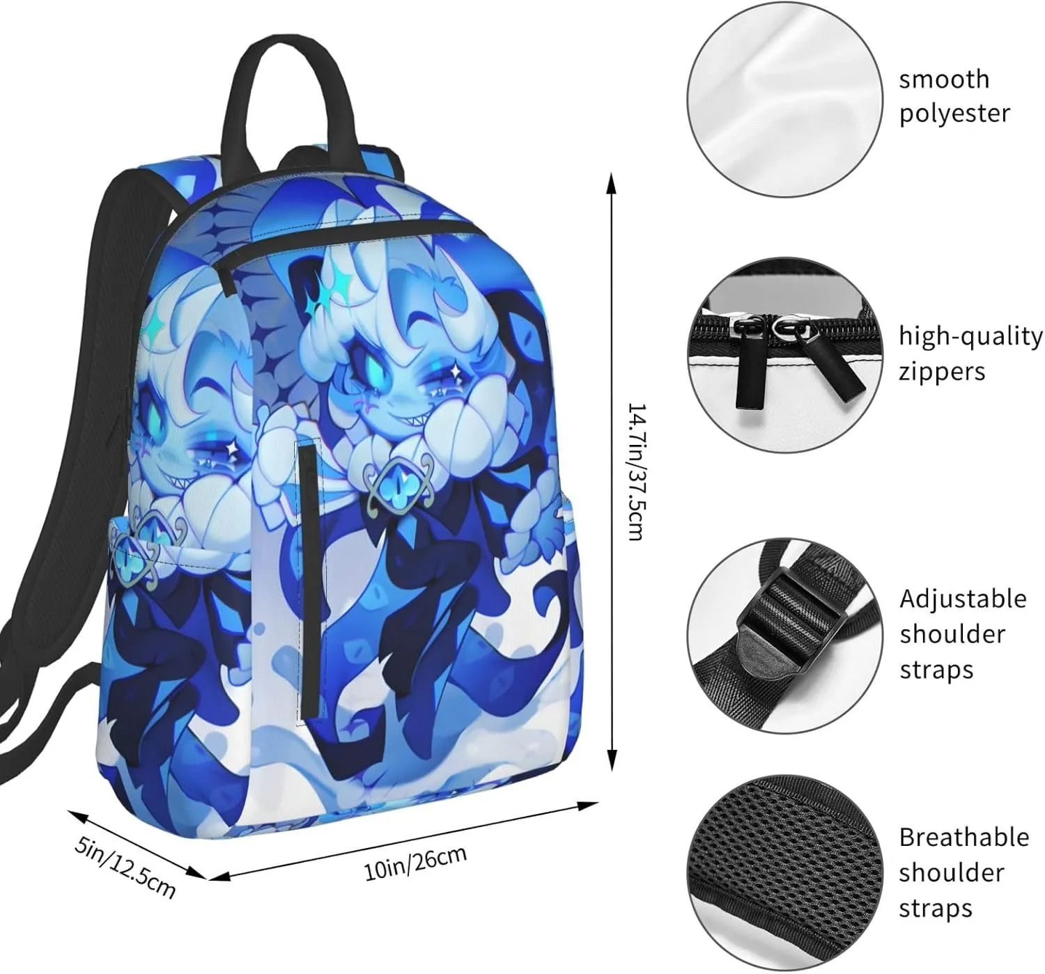 Shadow Milk Cookie Fashionable Casual Backpacks, Travel Bags For Boys And Girls(17ï¼‰