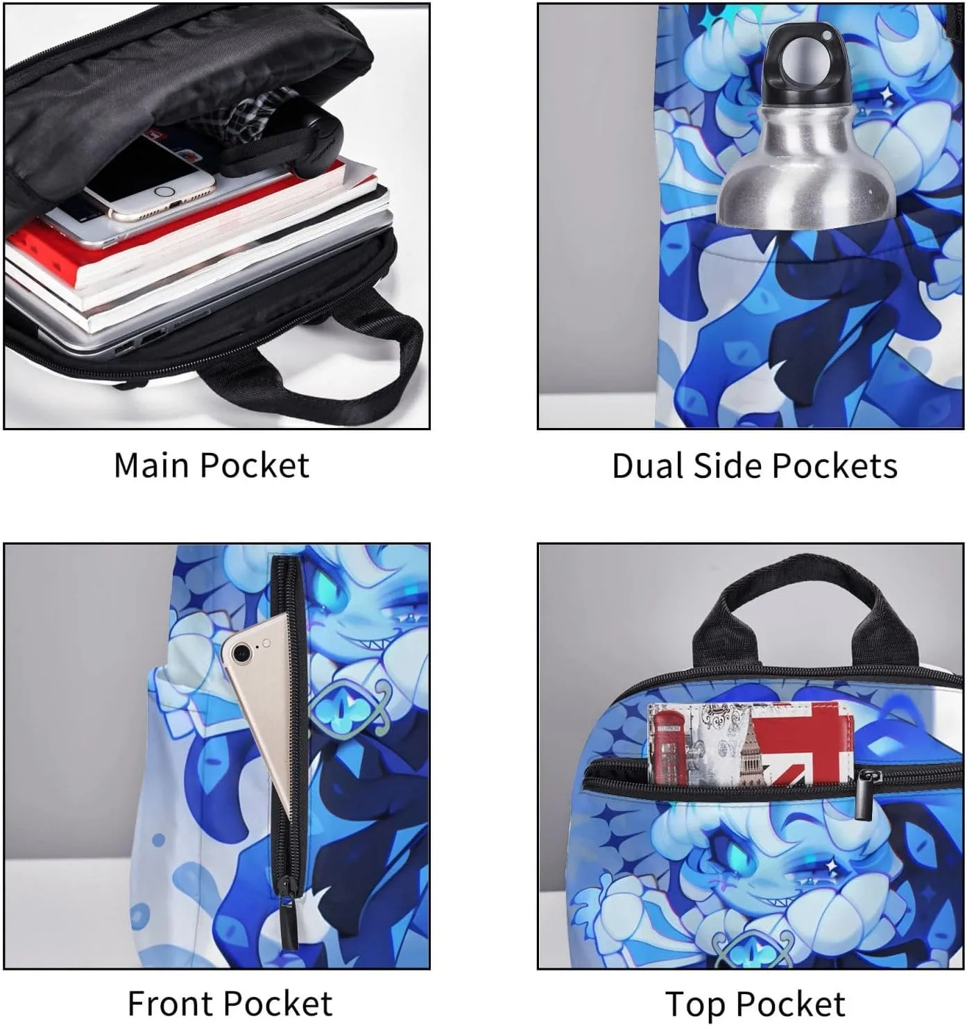 Shadow Milk Cookie Fashionable Casual Backpacks, Travel Bags For Boys And Girls(17ï¼‰