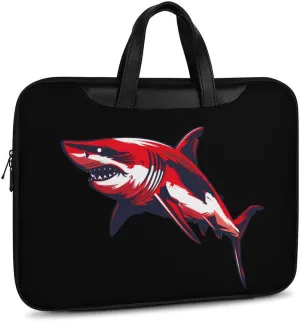 Shark Diver Scuba Laptop Bag PU Leather Computer Tote Bag Carrying Case Messenger Bag with Handle