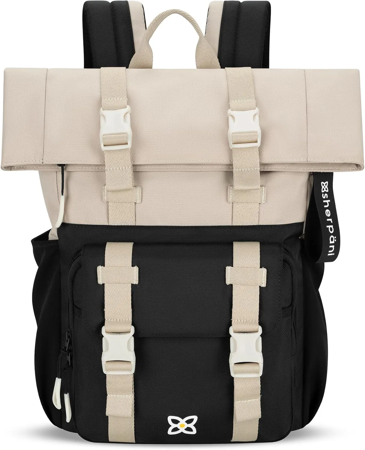 Sherpani Sedona, Travel Backpack Purse, Laptop Backpack, Recycled Nylon Backpack, Fits 15 Inch Laptop (Con Leche)