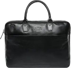 SID & VAIN laptop bag BOSTON Large business office work shoulder bag laptop case real leather portable computer briefcase