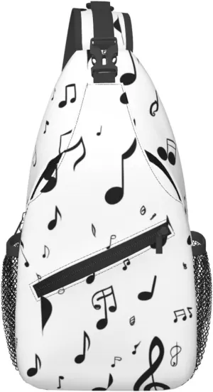 Sign Language Alphabet Print Sling Bag Crossbody Travel Hiking Chest Backpack Shoulder Daypack For Women Men