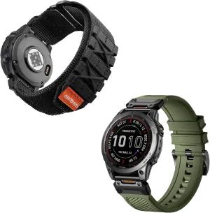 Silicone Band   Tactical Rugged Nylon Band Compatible with Garmin Fenix 6 Band