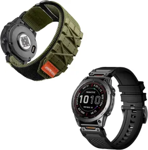 Silicone Band   Tactical Rugged Nylon Band Compatible with Garmin Fenix 6 Band