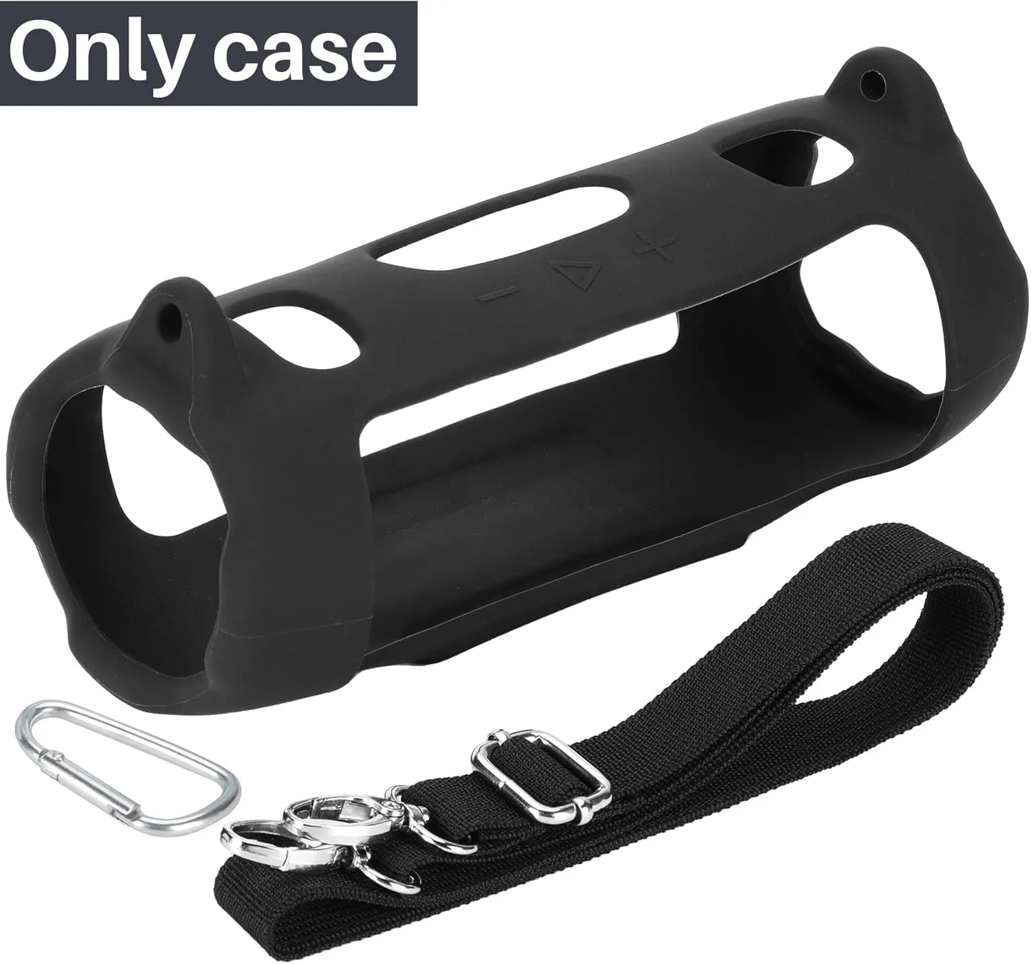 Silicone Cover Compatible with Charge 6 Portable Waterproof Drop-Proof Speaker (Black)