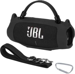 Silicone Cover Compatible with Charge 6 Portable Waterproof Drop-Proof Speaker (Black)