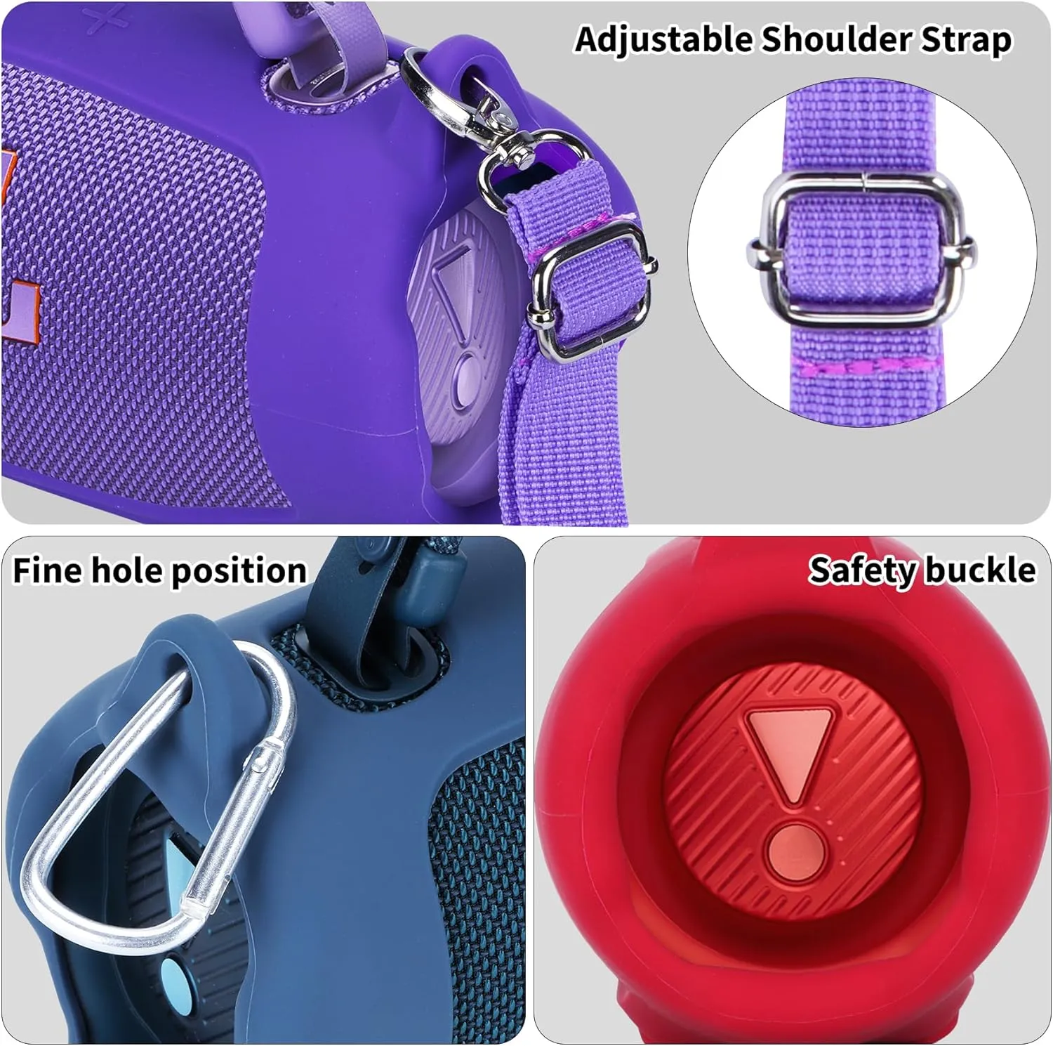 Silicone Cover Compatible with Charge 6 Portable Waterproof Drop-Proof Speaker (Black)