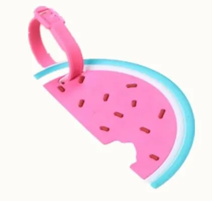 Silicone Luggage Tags with Cartoon Fruit, Food, Beach Theme