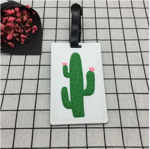 Silicone Luggage Tags with Cartoon Fruit, Food, Beach Theme