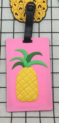 Silicone Luggage Tags with Cartoon Fruit, Food, Beach Theme