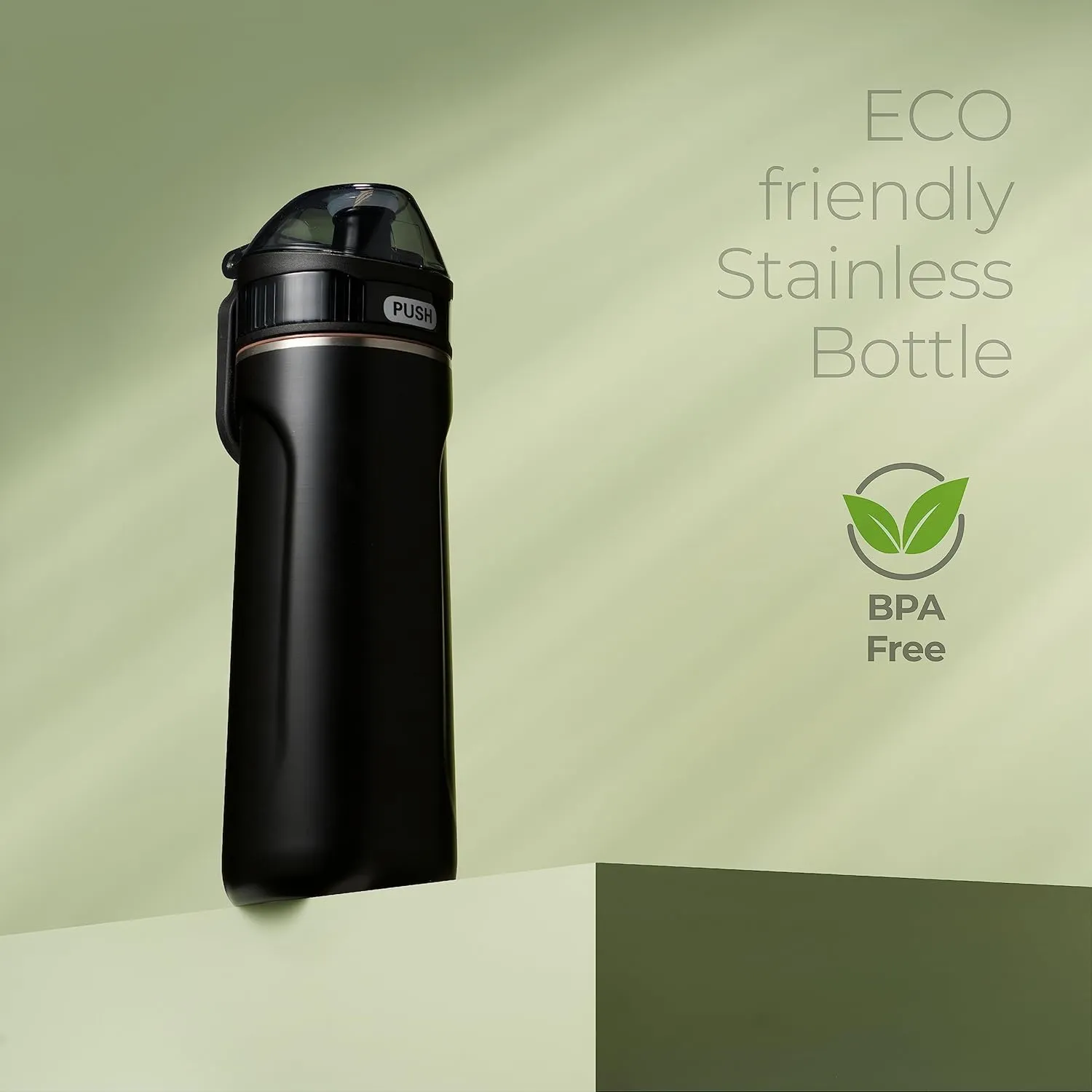 SIPX™ Triple-Insulated Stainless Steel Water Bottle - 18oz. With Straw Lid, BPA-Free Reusable Insulated Water Bottle Keeps Cold For 12 Hours,