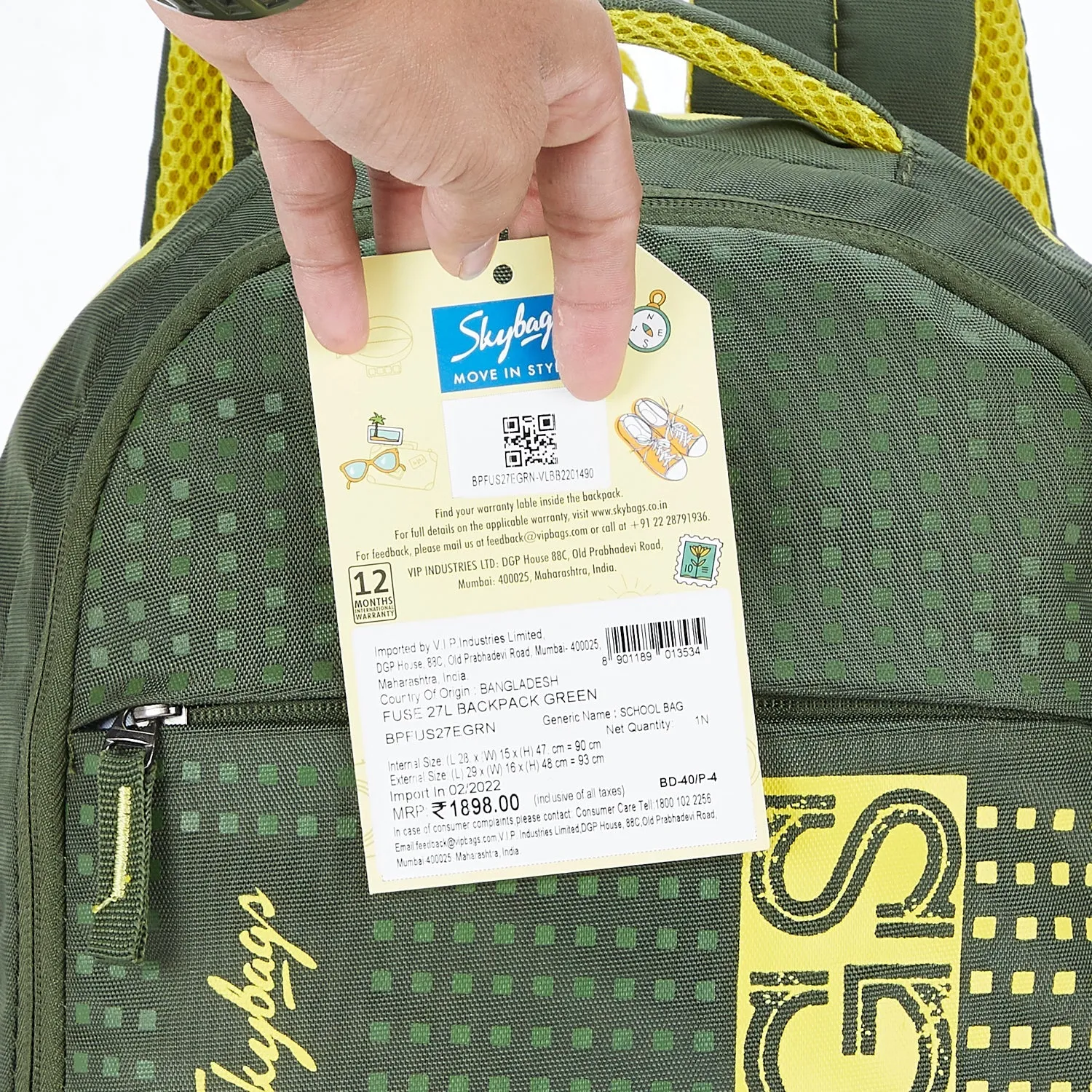 Skybags Fuse  27L Backpack