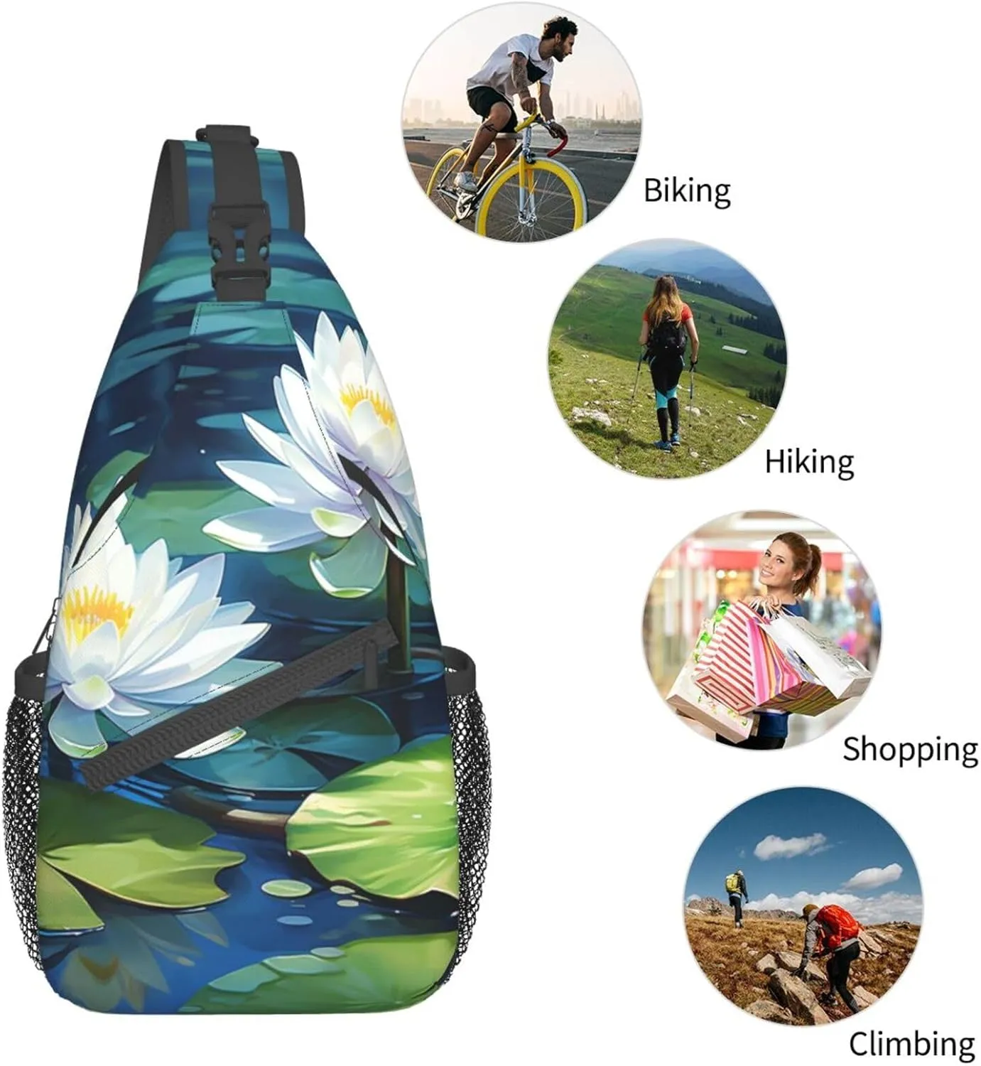 Slim Sling Bag for Women Woman Holding Child Cross Chest Bag Diagonally Casual Fashion Travel Hiking Daypack