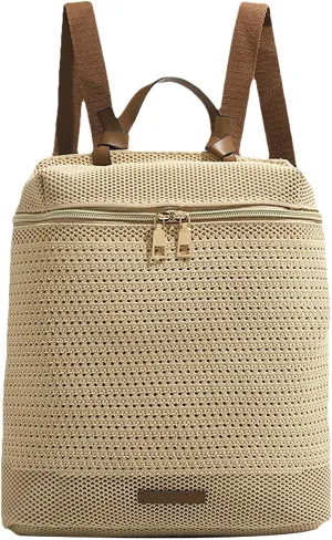 Small Straw Backpack for Women Boho Drawstring Backpack Purse Handmade Woven Beach Shoulder Handbag Daypack for Summer Casual Holiday Khaki