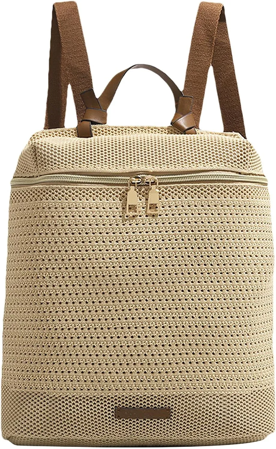 Small Straw Backpack for Women Boho Drawstring Backpack Purse Handmade Woven Beach Shoulder Handbag Daypack for Summer Casual Holiday Khaki