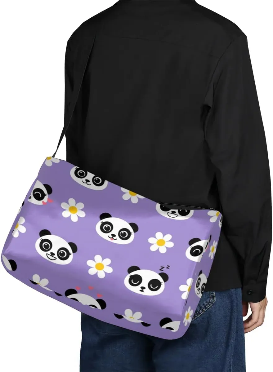 Smiling Panda Small Gym Bag for Men Women Workout Sport Duffle Bag Waterproof Weekender Overnight Bag Lightweight Carry on Tote Bag Crossbody Shoulder Travel Bag for Swim Yoge Dance