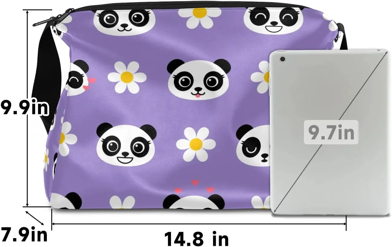 Smiling Panda Small Gym Bag for Men Women Workout Sport Duffle Bag Waterproof Weekender Overnight Bag Lightweight Carry on Tote Bag Crossbody Shoulder Travel Bag for Swim Yoge Dance