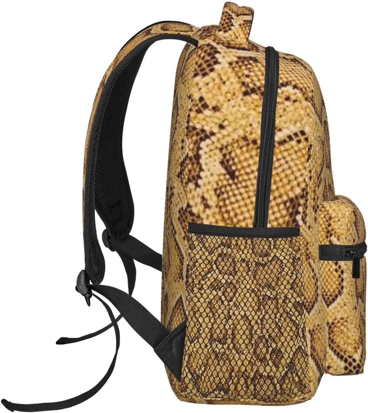 Snake Skin Backpack Funny Laptop Backpack Snake Tablet Travel Picnic Travel Bag Animal Skin Laptop Bag