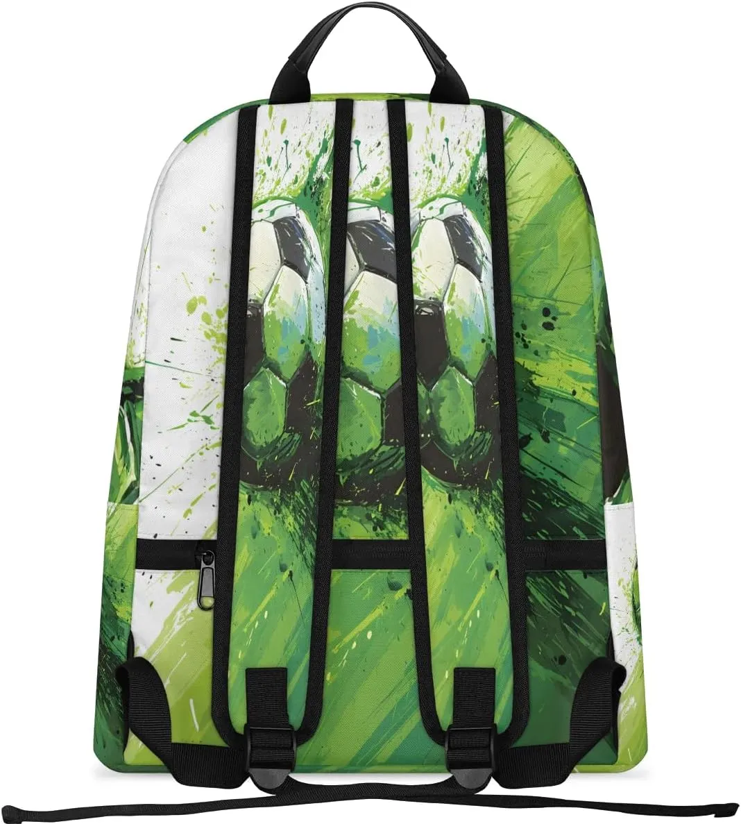 Soccer Football Pattern Backpack for Women Men Lightweight Laptop Backpack Carry on Backpacks Casual Shoulder Bag with Adjustable Shoulder Strap for Travel Gym Work
