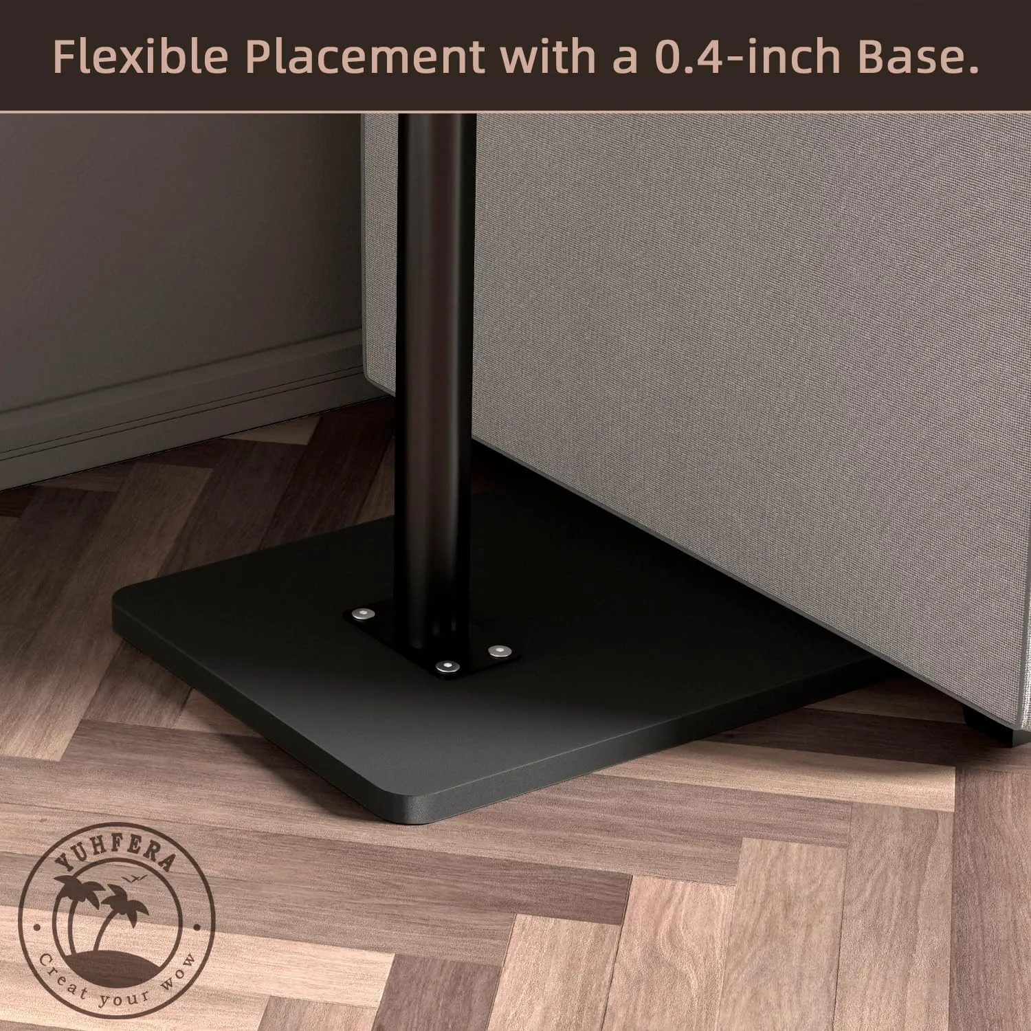 Sofa Armrest Tray Table for Couch - 360° Swivel Height Adjustable End for Small Spaces, Snack Side Table for Bed or Chair with Phone & Tablet Slot (Black,Standard)