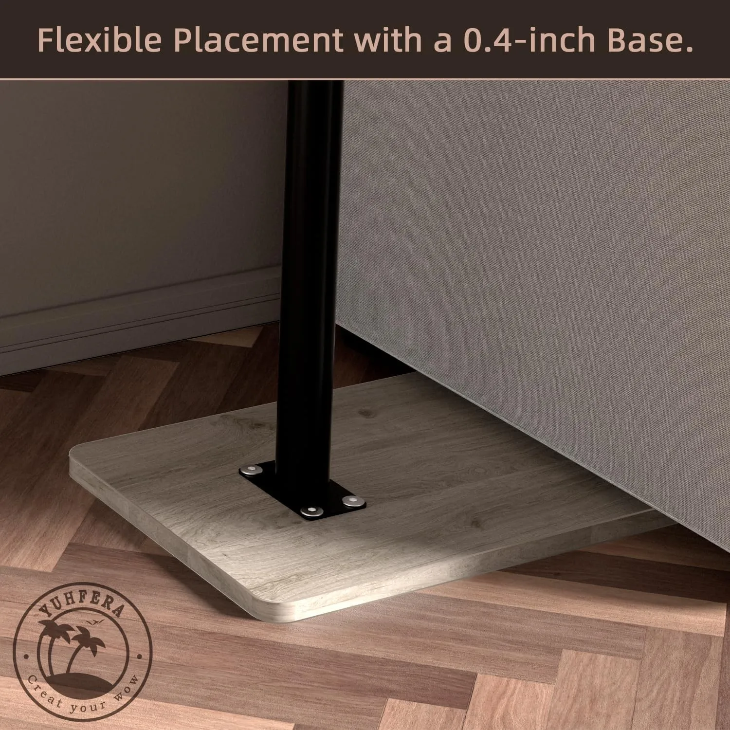 Sofa Armrest Tray Table for Couch - 360° Swivel Height Adjustable End for Small Spaces, Snack Side Table for Bed or Chair with Phone & Tablet Slot (Gray,Standard)