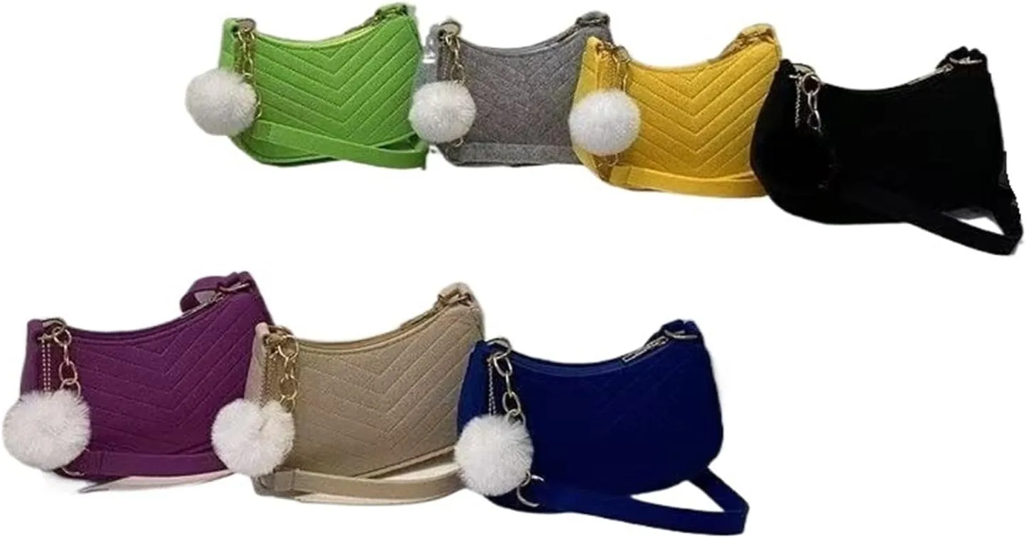Soft Pu Ladies Leather Crossbody Bag Women Purple Underarm Bag Retro Solid Color Handbag Fashion
