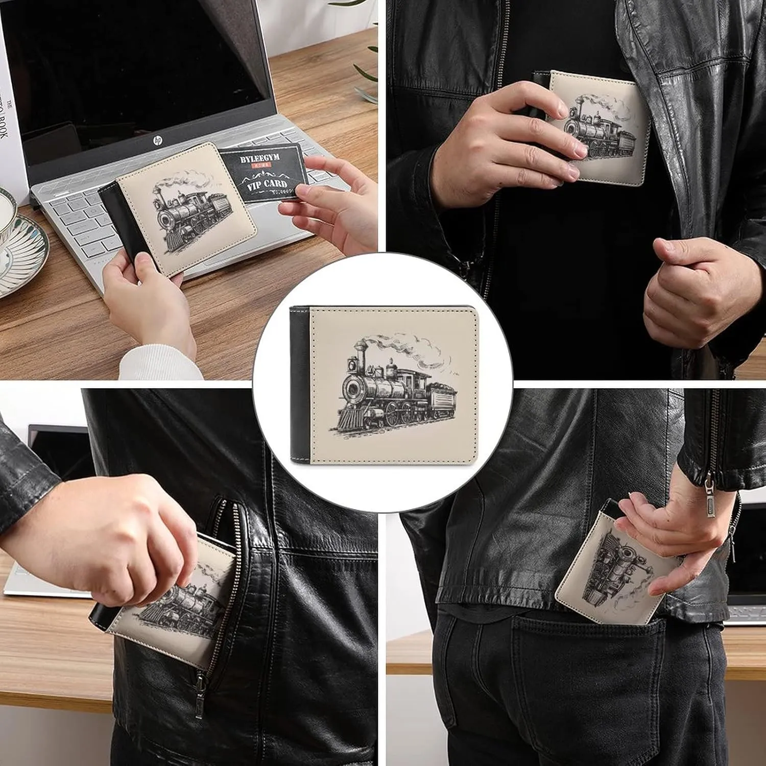 Soft PU Leather Bifold Wallet, Coin Purse Credit Pass Case, Durable Card-Holder Slim Billfold for Men Woman Money Storage