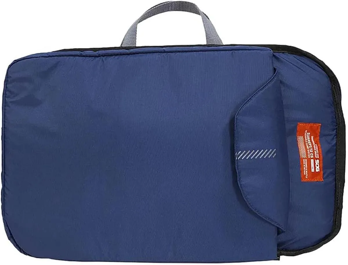 SOG Surrept/12L CS Reversible Carry Pack- Lightweight, Water Resistant Organized Travel Bag with Internal Storage and 3-Way Carry with Backpack Straps and Side Handles, Steel Blue/Frost