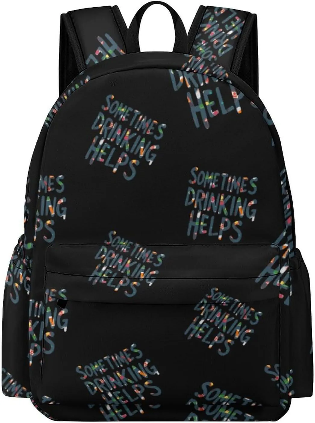 Sometimes Drinking Helps Backpack for Mens Womens Shoulder Backpacks Travel Bag Laptop 16.5x11.8x5.9in